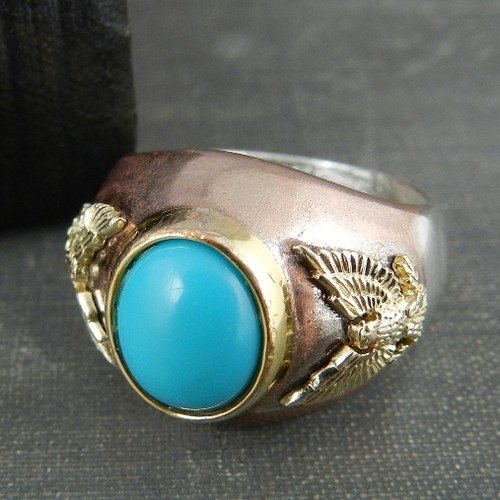 Anello cabochon turchese - anello,