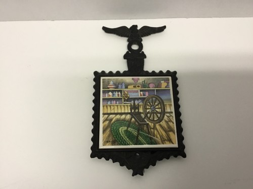 Vintage cast trivet - vintage, fm